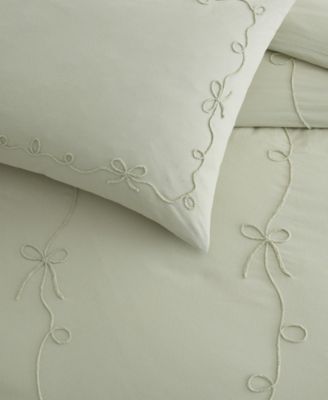 Sasha Bows Embroidered 3-Pc. Comforter Set, Full/Queen