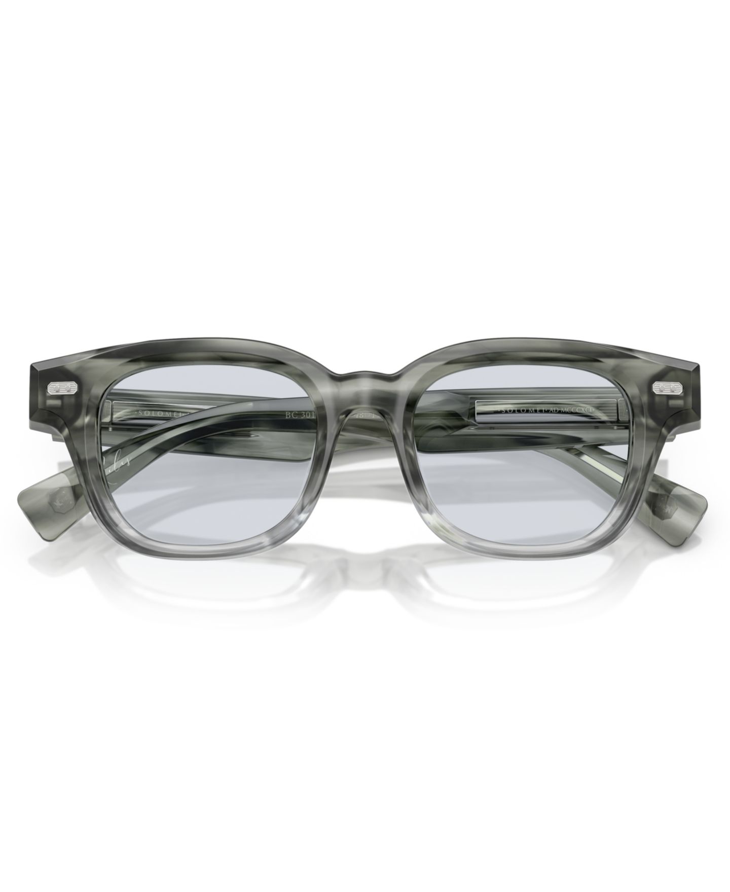 Очки Brunello Cucinelli Unisex Rectangle Plastic BC3012 Miles Eyeglasses, цвет: Antracite Striato — фото 5