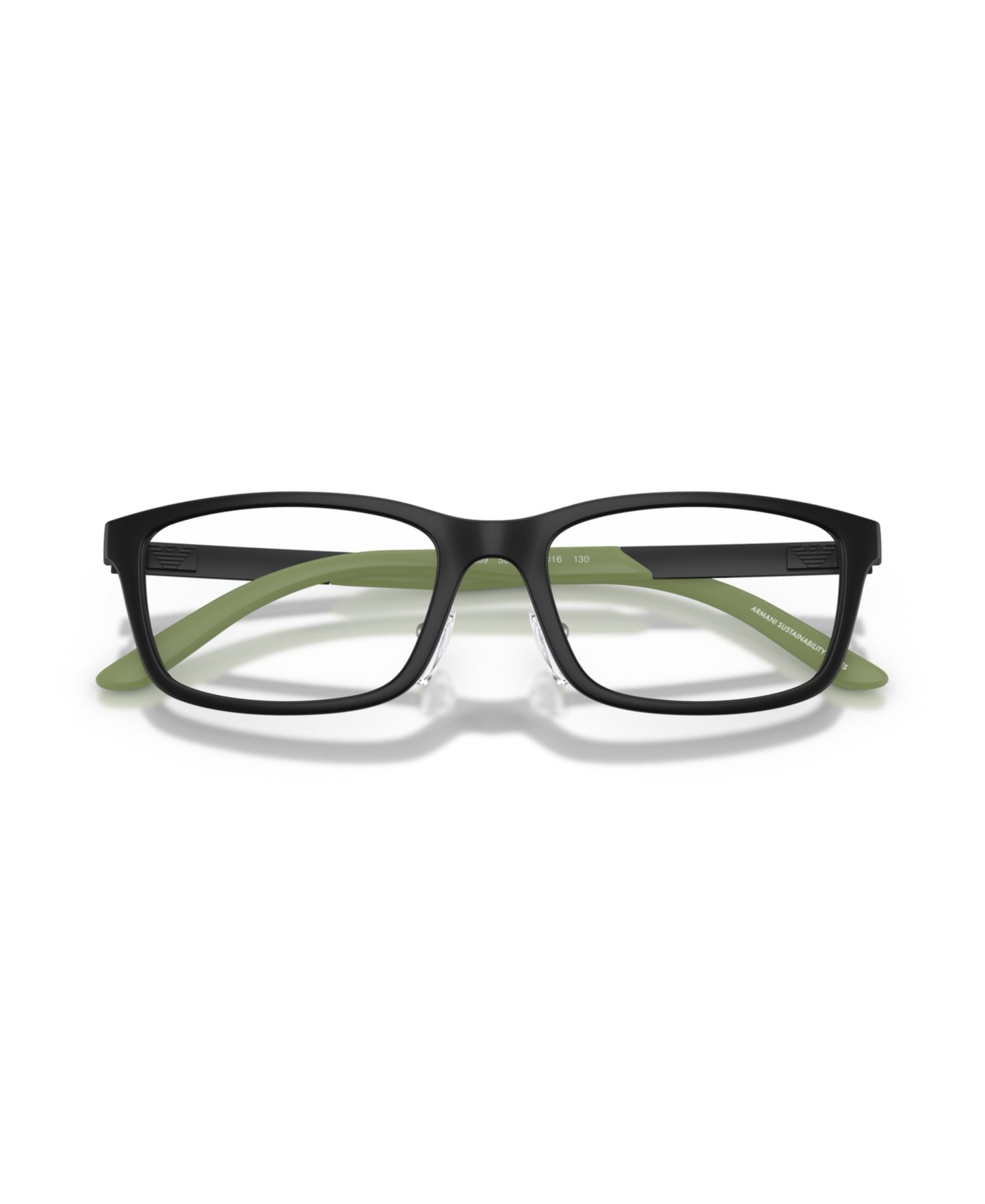 Детские очки Emporio Armani Rectangle Plastic EK3009 Eyeglasses(Ages 07-10), цвет: Матовый чёрный — фото 5