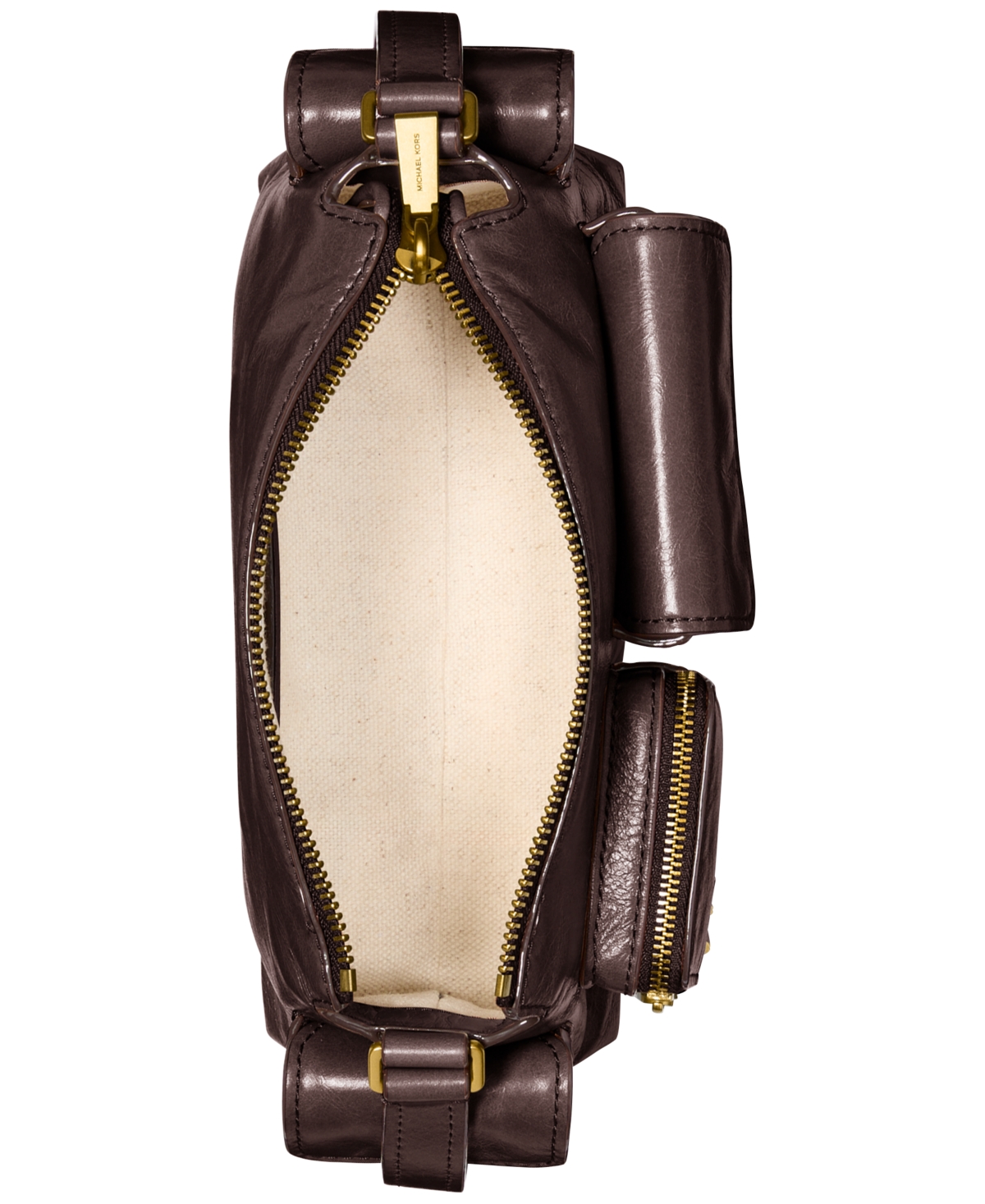 Michael Kors Michael  Dakota Small Leather Convertible Pocket Crossbody In Brown