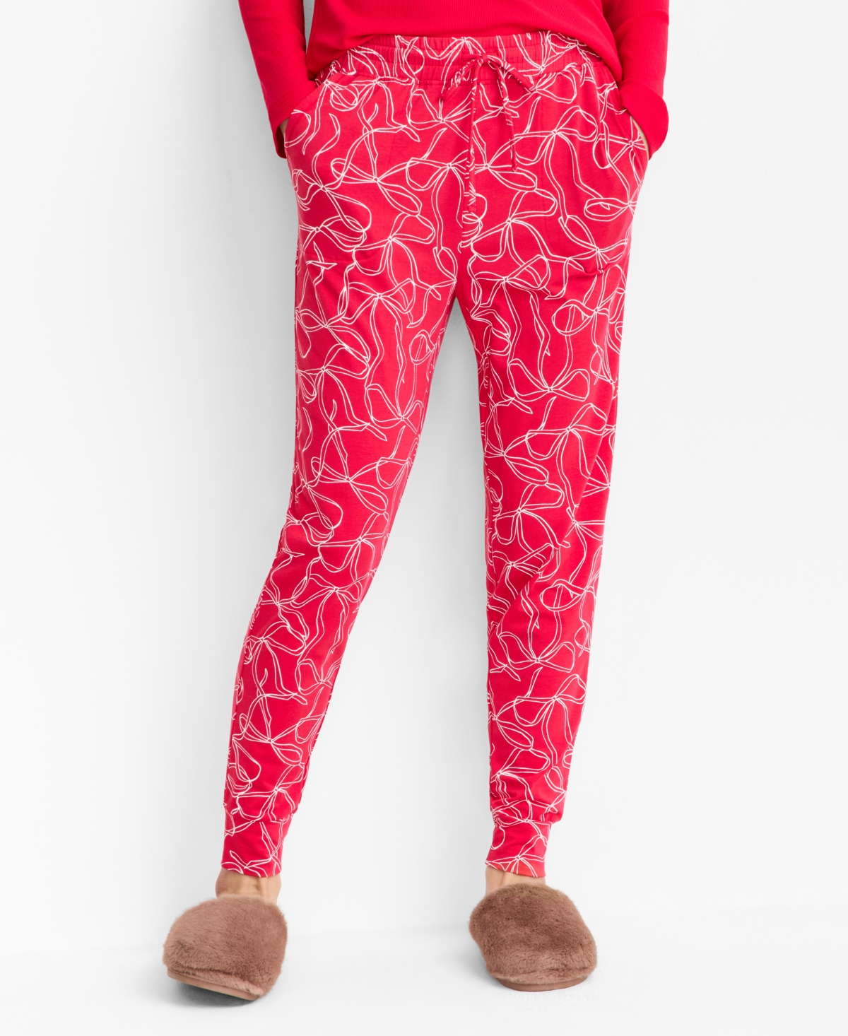 State Of Day Women's Jogger Pajama Pants Xs-3x, Created For Macy's In Red
