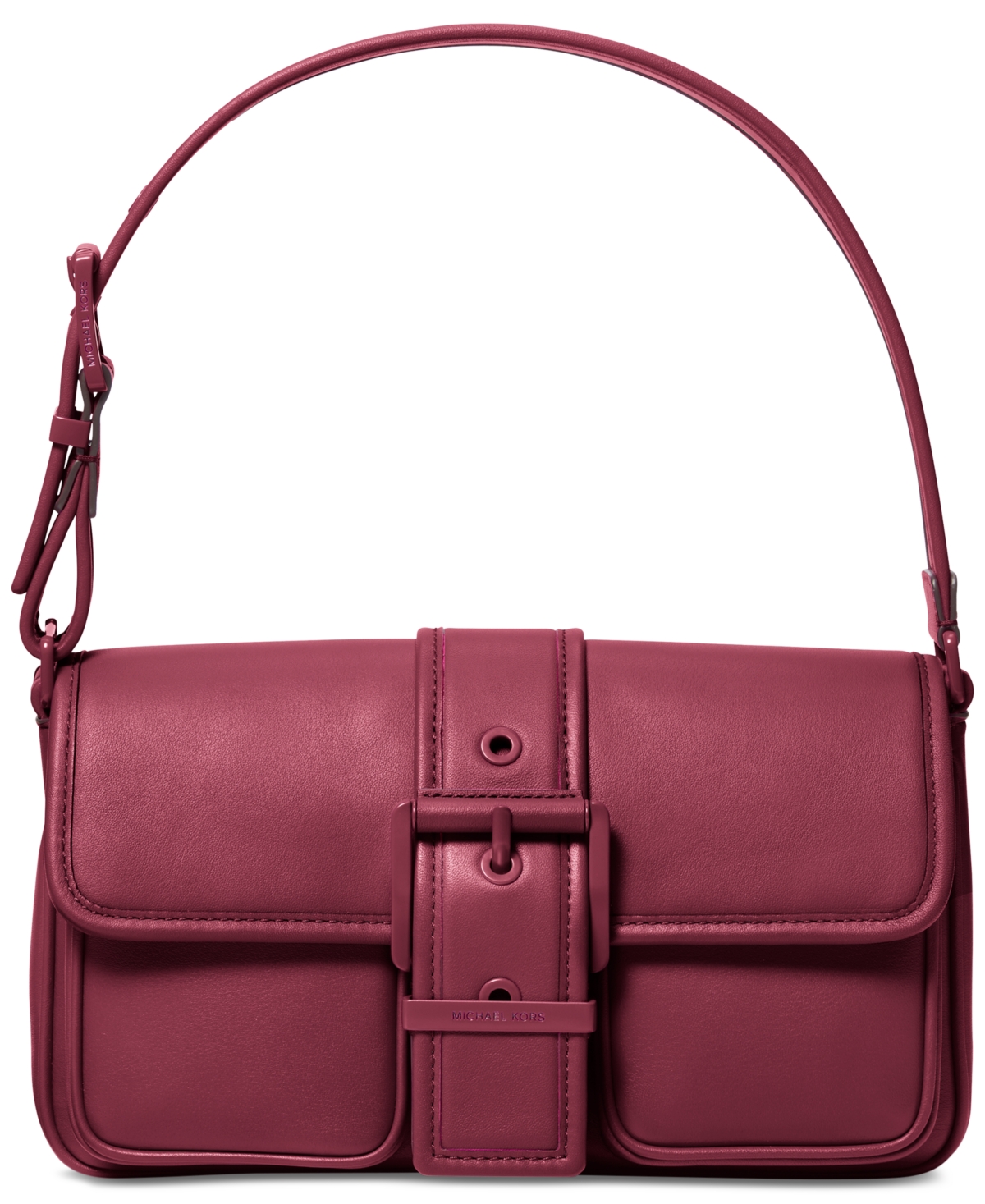 Michael Kors Michael  Colby Medium Leather Shoulder Bag In Purple
