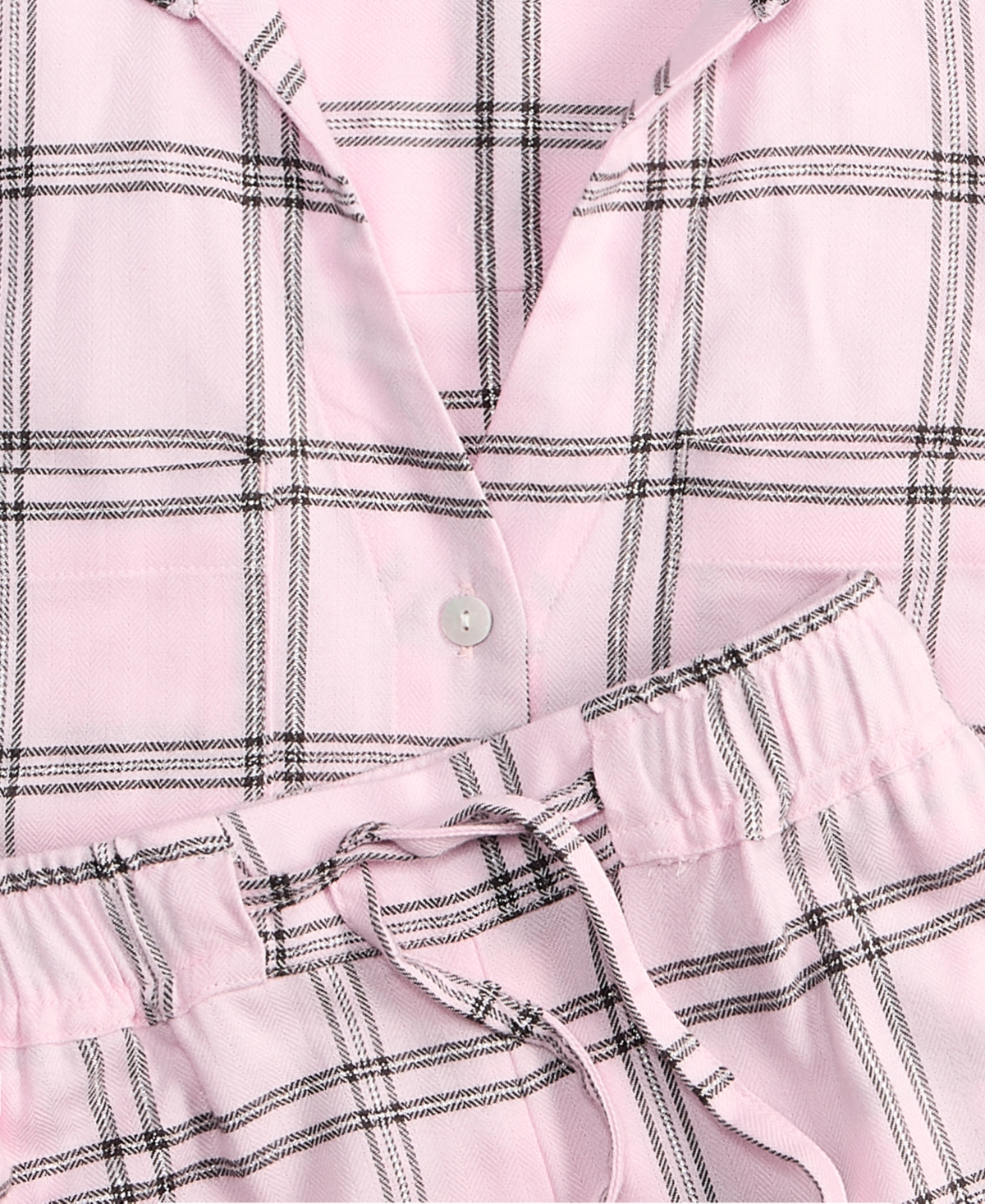 State Of Day Women's Candy Stripe Flannel Pajama Set, Macy's Exclusive