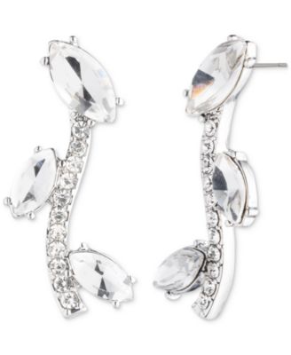 ピアス Givenchy Silver Tone Viney Linear Crystal Earrings Givenchy Viney Linear Earrings | Dillard's