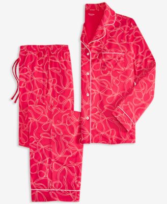 Women's Packaged Notched-Collar Pajama Set XS-3X, Created for Macy's