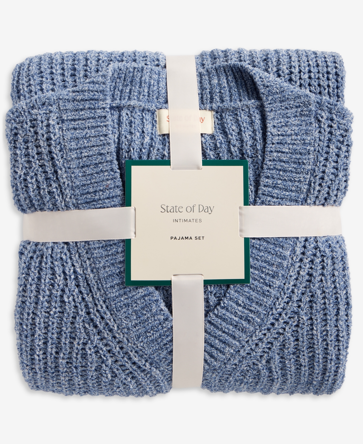State Of Day Women's Chenille Sweater & Pant Set, Xs-3x, Macy's Exclusive In Blue