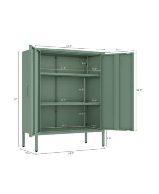 Naomi 31.5" Modern 3-Shelf Accent Cabinet
