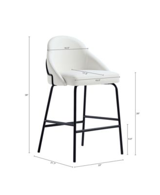 Gracie 38" Leatherette Upholstered Counter Stool