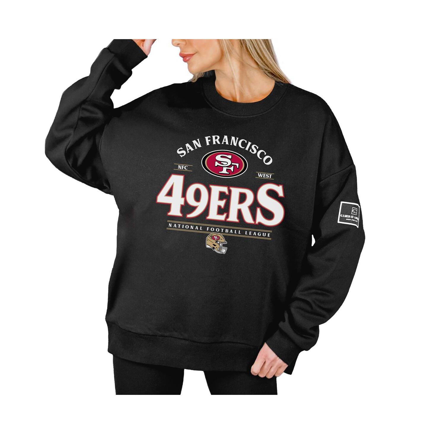 Женская толстовка Gameday Couture Black San Francisco 49ers Oversized Players Only Black Label Pullover — фото 1