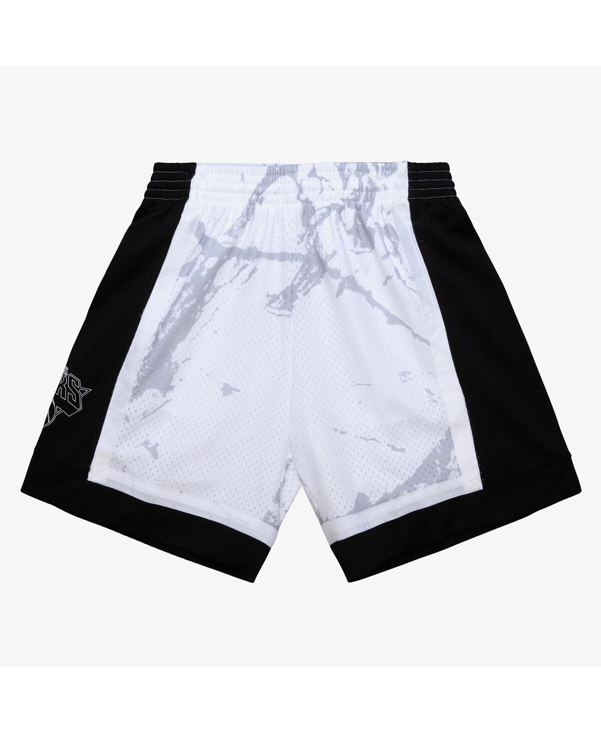 Men's White New York Knicks 2009/10 Hardwood Classics Marble Swingman Shorts - White