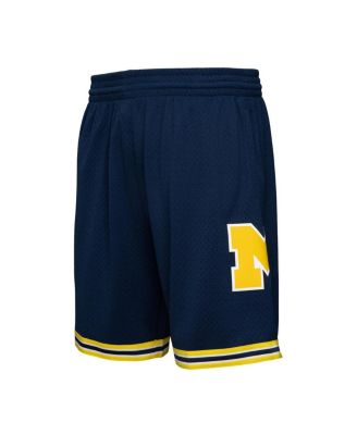 Мужские темно-синие шорты Michigan Wolverines 1991/92 от Mitchell & Ness Road Swingman