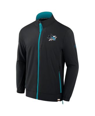 Мужская черная куртка Fanatics San Jose Sharks Authentic Pro Rink Coachs на полной молнии от Fanatics