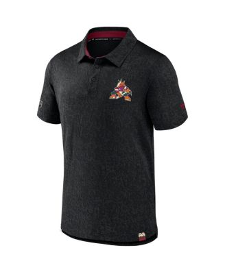 Мужская черная жаккардовая рубашка поло Arizona Coyotes Authentic Pro от Fanatics