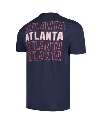 '47 Men's Navy Atlanta Braves Hang Back Franklin T-Shirt