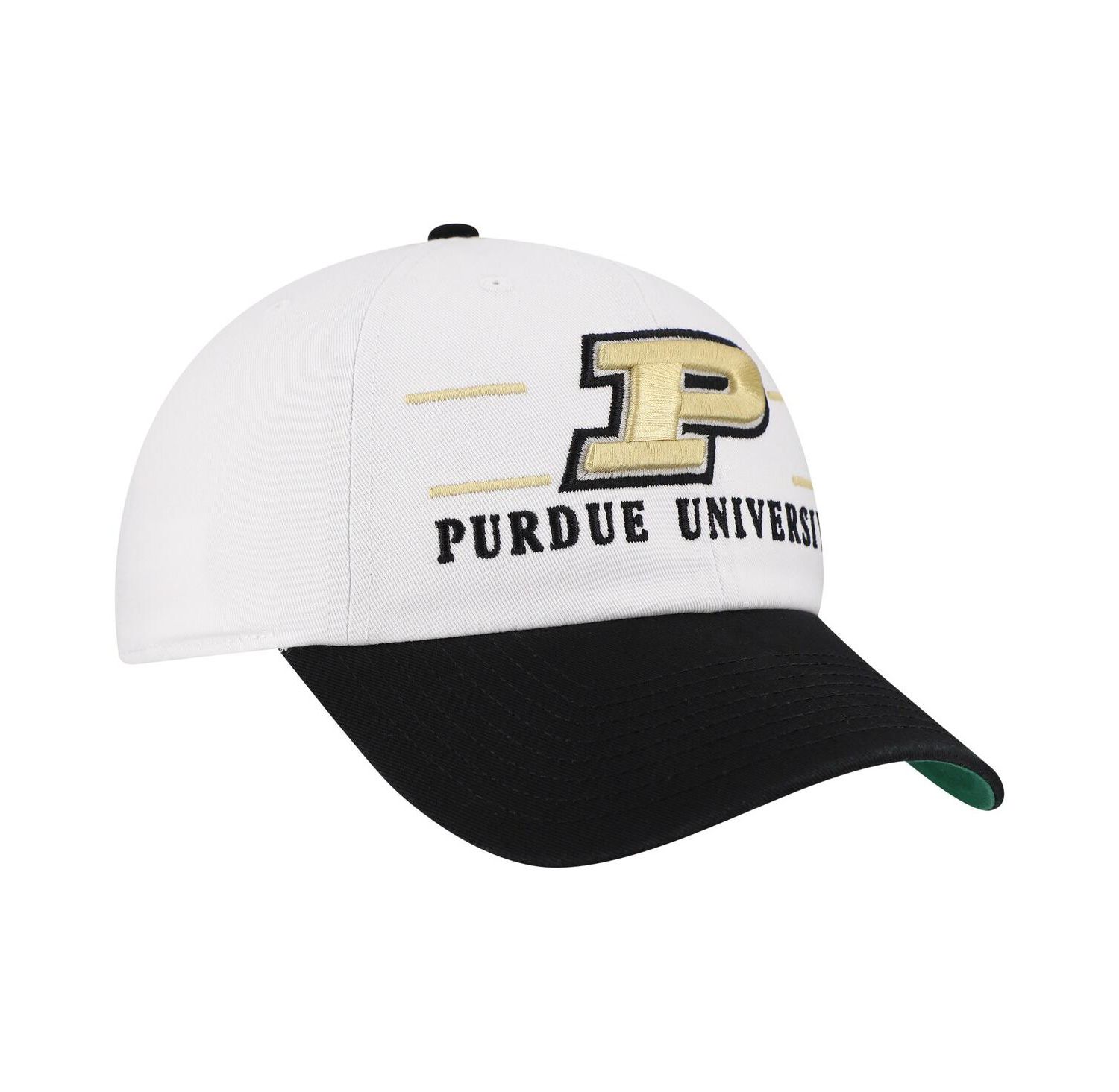Men's White Purdue Boilermakers Gridiron Clean Up Adjustable Hat