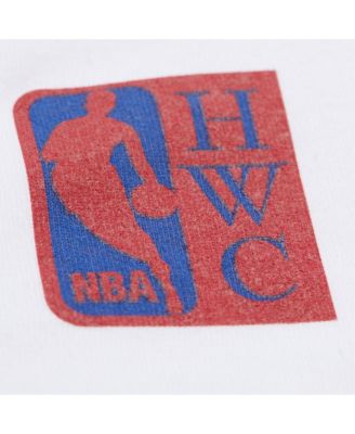 Men's and Women's White Philadelphia 76ers Hardwood Classics Vintage Team Origins Premium T-Shirt