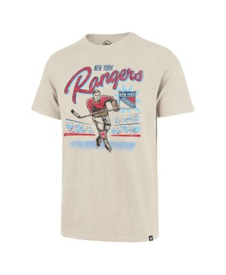 Брендовая мужская футболка New York Rangers Golden Age Scrum с изображением хоккеиста из натуральной кожи 47-го года выпуска