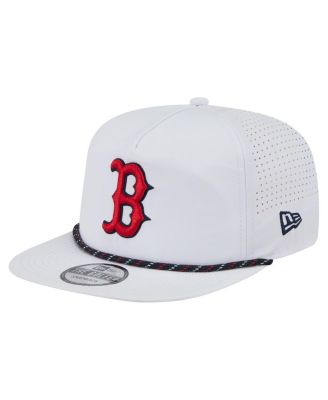 Мужская белая бейсболка для гольфа Boston Red Sox с перфорацией New Era