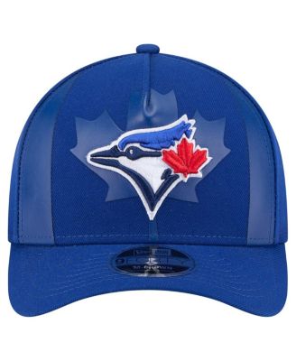 Мужская шляпа New Era Royal Toronto Blue Jays с канадским флагом и регулируемой А-образной оправой 940 М-образной формы.