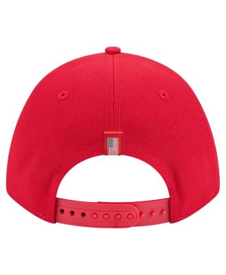 Men's Red Los Angeles Angels American Flag 9FORTY M-Crown A-Frame Adjustable Hat