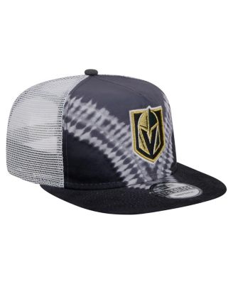 Men's Black/Gray Vegas Golden Knights Throwback V-Dye Adjustable Golfer Hat