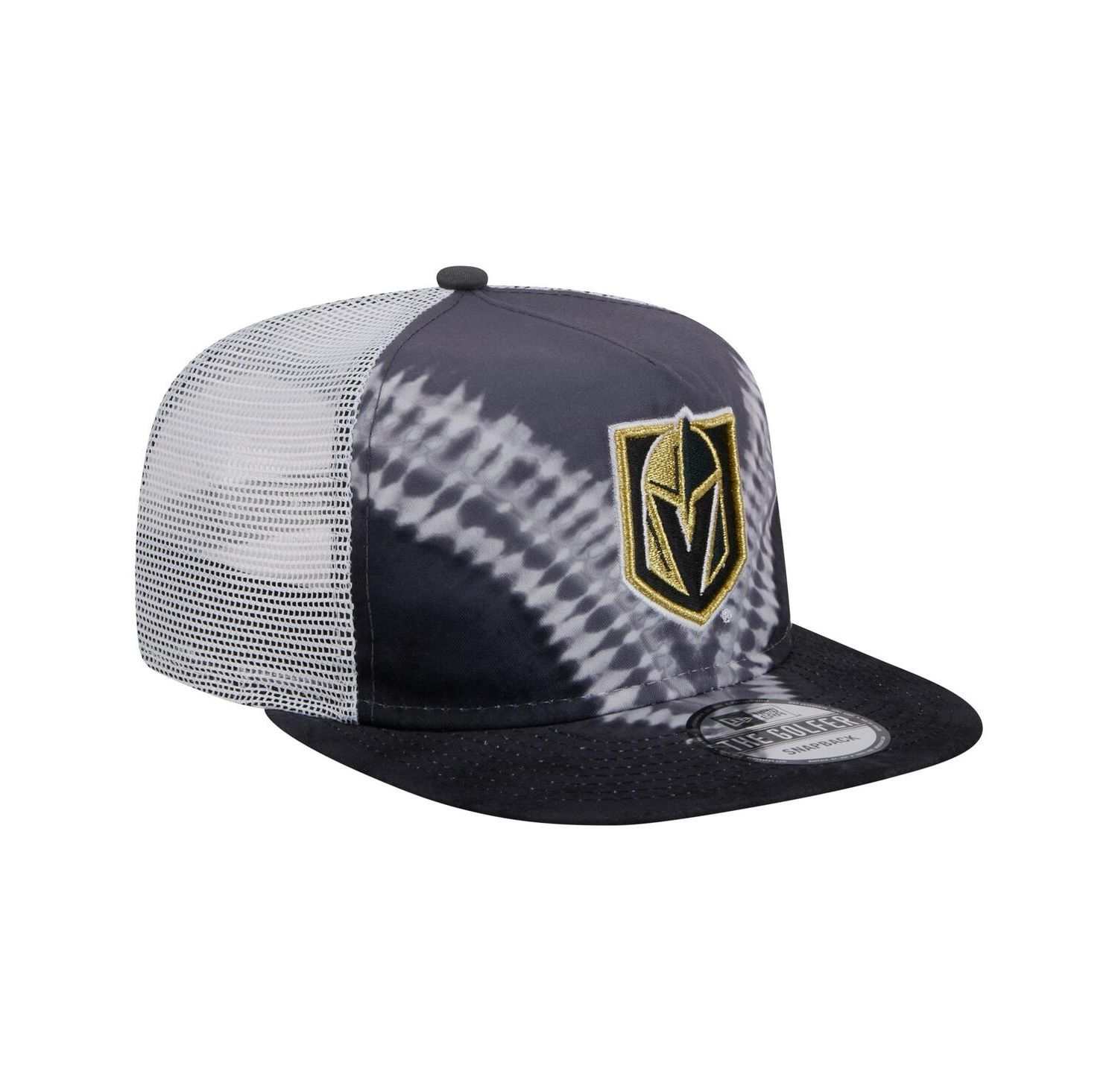 Men's Black/Gray Vegas Golden Knights Throwback V-Dye Adjustable Golfer Hat