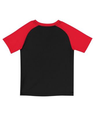 Big Boys and Girls 2-Piece Red/Black Chicago Bulls Practice T-Shirt and Shorts Set