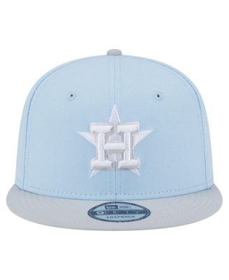 Мужская светло-голубая/серая кепка New Era Houston Astros в 2-тонном цветовом наборе 9FIFTY Snapback