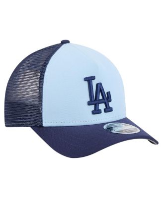 Men's Light Blue/Navy Los Angeles Dodgers 2-Tone Color Pack 9FORTY Adjustable Trucker Hat