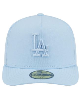 Мужская светло-голубая шляпа New Era Los Angeles Dodgers Color Pack A-Frame 59, приталенная по фигуре.