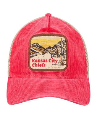Мужская красно-кремовая шляпа Kansas City Chiefs Vintage Landscape 9TWENTY с регулируемой А-образной оправой от New Era