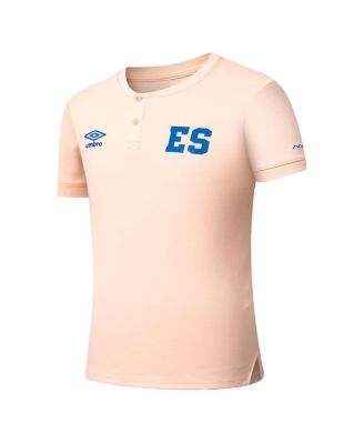 Мужская рубашка поло Umbro с круглым вырезом для национальной сборной Сальвадора кораллового цвета