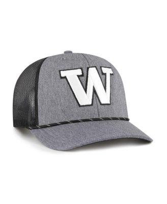 Men's Gray Washington Huskies Carbon Rope Adjustable Hat