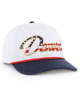 Брендовая мужская белая шляпа Denver Broncos 47-го года выпуска, патриотическая, с регулируемым козырьком.