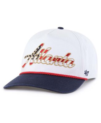 '47 Brand - Men's White Atlanta Braves Patriotic Overhand Hitch Adjustable Hat