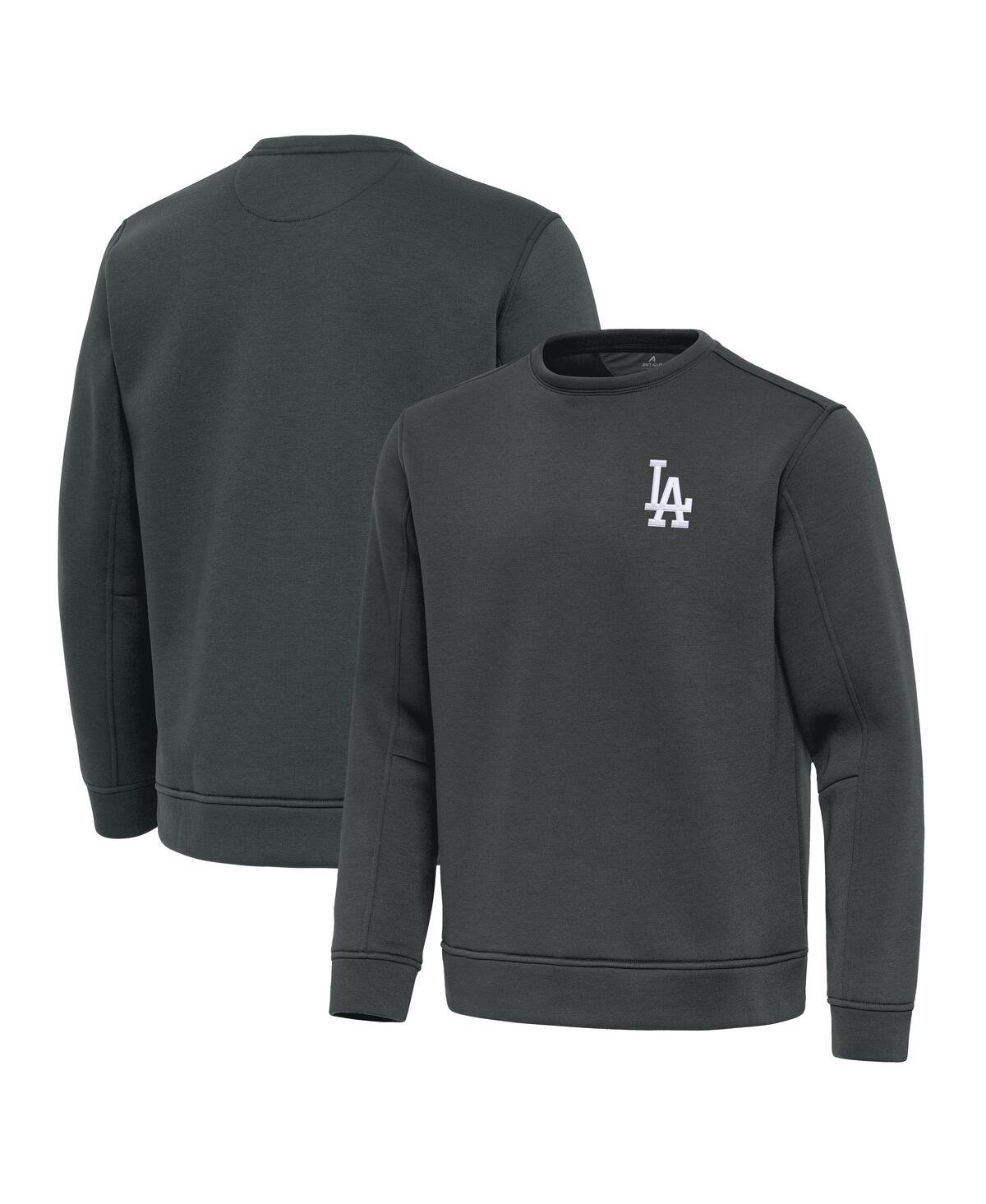 Men's Pewter Los Angeles Dodgers Relevant Lightweight Pullover Sweatshirt - Pewter