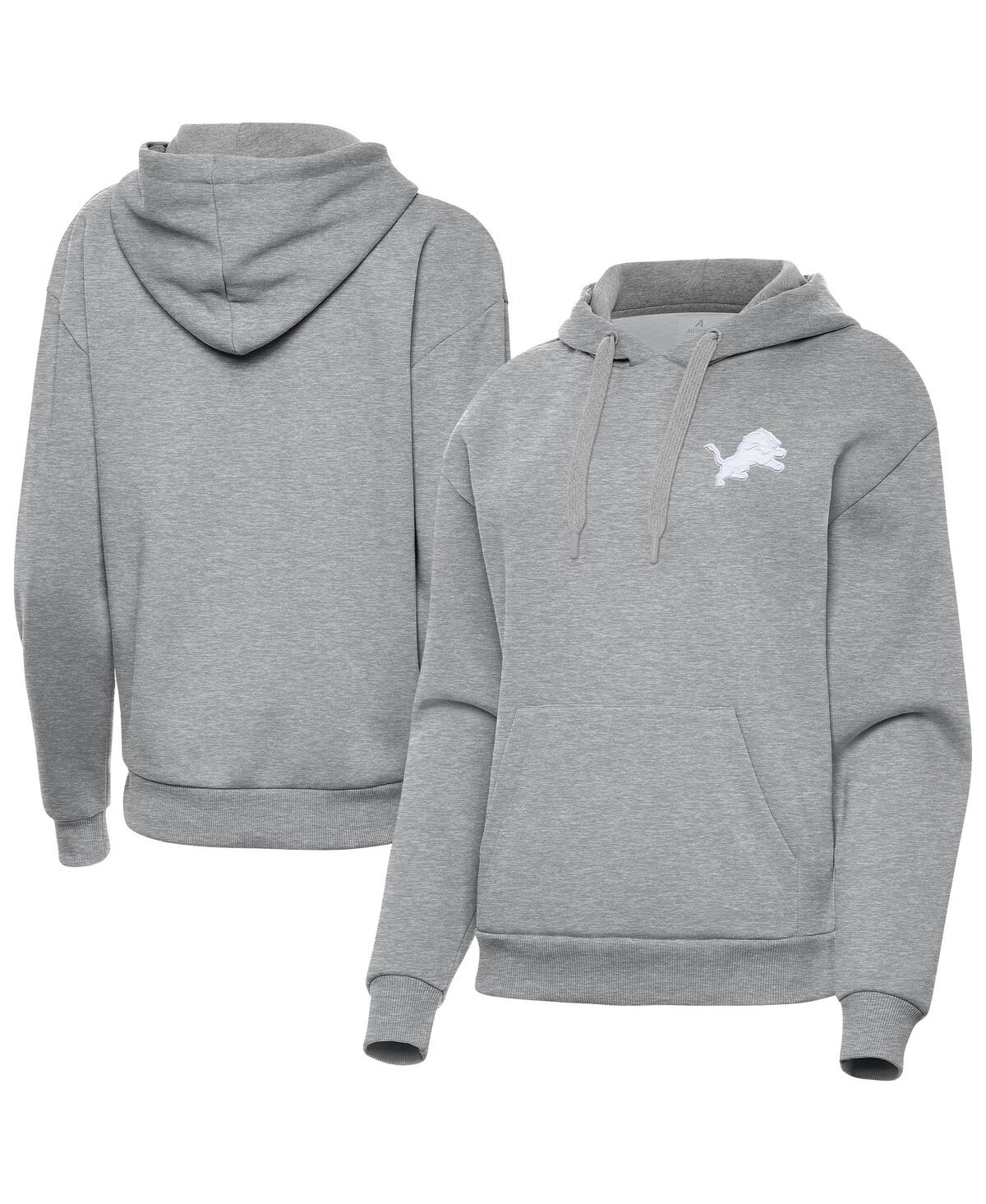 Women's Heather Gray Detroit Lions Victory Pullover Hoodie Sweatshirt - Heather Gray