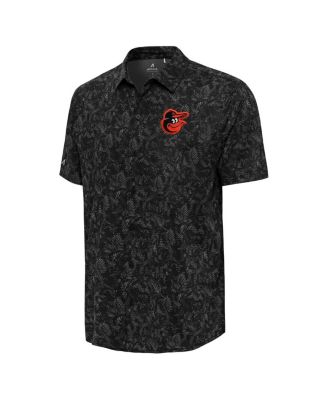 Мужская черная рубашка Baltimore Orioles с пышными рукавами на пуговицах от Antigua