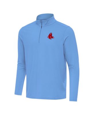 Antigua Mens Powder Blue Boston Red Sox Intent Quarter-Zip Sweatshirt 16390₽