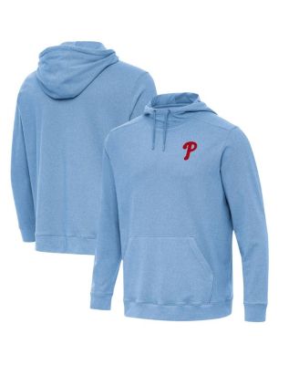 Antigua - Men's Heather Powder Blue Philadelphia Phillies Cloud Pullover Hoodie