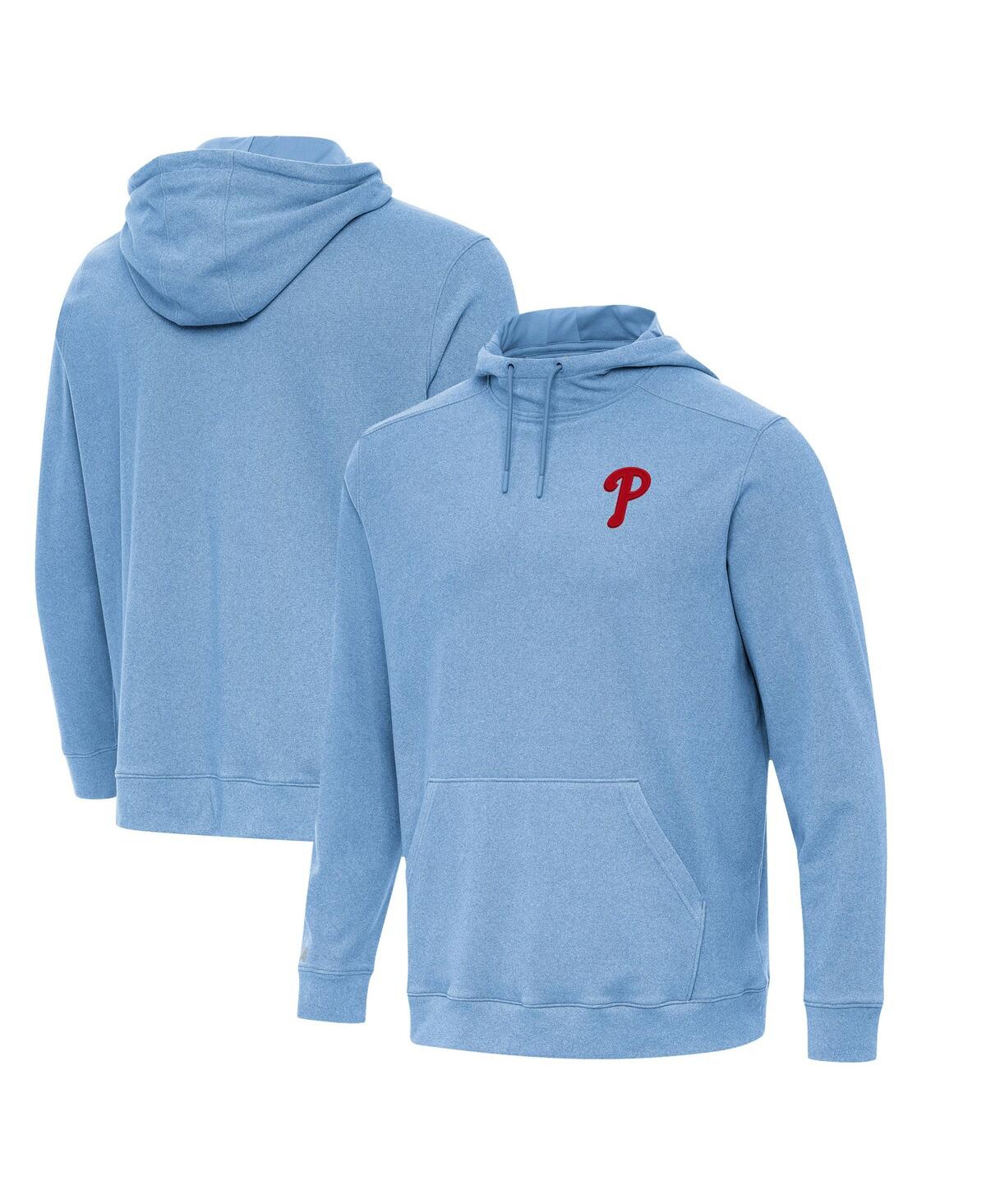 Men's Heather Powder Blue Philadelphia Phillies Cloud Pullover Hoodie - Heather Powder Blue