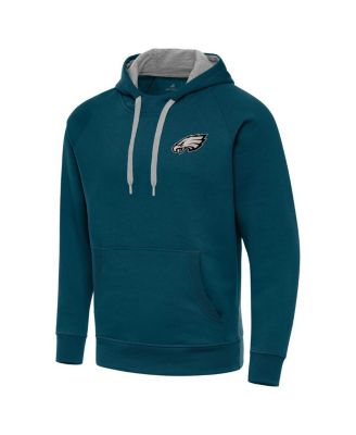 Антигуа мужские Полуночный зеленый Филадельфия Иглз Победы пуловер толстовка с капюшоном