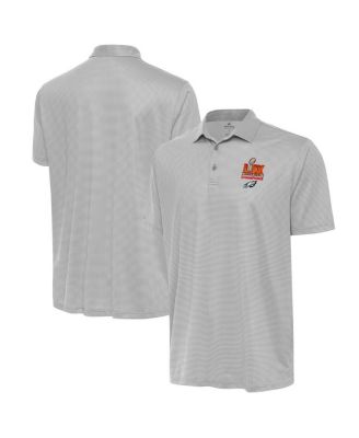 Antigua - Men's White/Gray Philadelphia Eagles Super Bowl LIX Champions Rings Polo Shirt