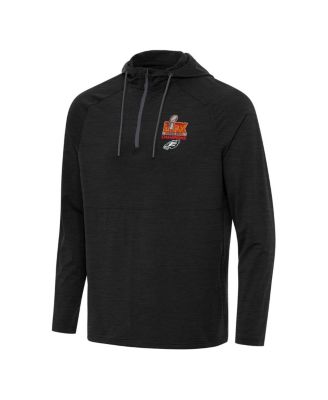 Мужская толстовка с капюшоном Heather Black Philadelphia Eagles Super Bowl LIX Champions от Antigua с шипами на молнии
