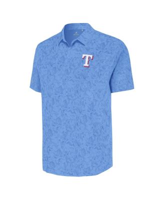 Мужская темно-синяя рубашка Texas Rangers с пышными рукавами на пуговицах от Antigua