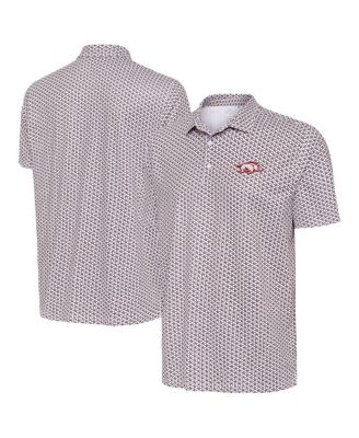 Antigua - Men's White Arkansas Razorbacks Star Polo Shirt