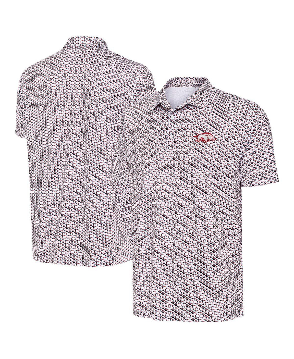 Men's White Arkansas Razorbacks Star Polo Shirt - White