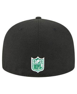 Men's Black Philadelphia Eagles Super Bowl LIX Champions Historic Side Patch 59FIFTY Fitted Hat