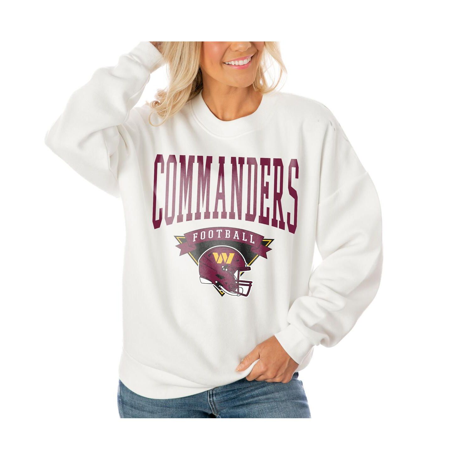 Женская толстовка Gameday Couture White Washington Commanders Oversized Line Pullover — фото 1