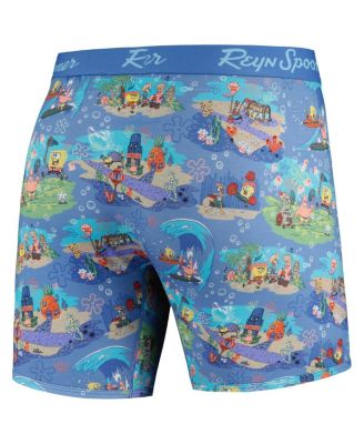 Men's Blue SpongeBob SquarePants Aloha From Bikini Bottom Boxer Briefs